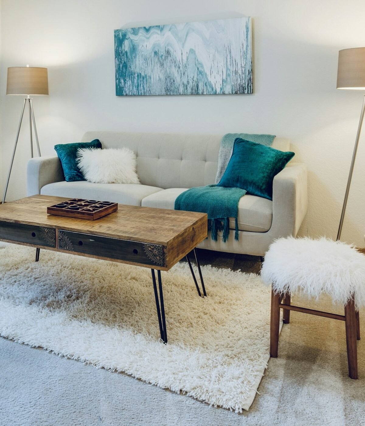 A bright living room presented for a viewing
