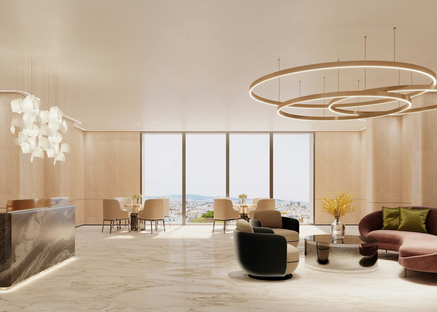 A reception area kept presentable for visitors